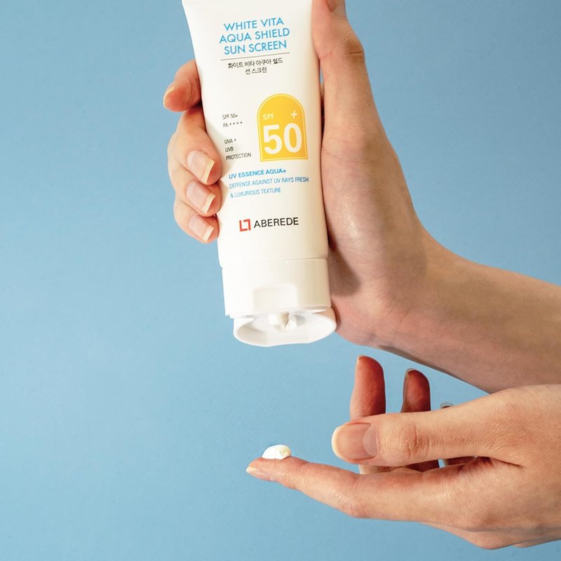 Vita Aqua Korean Sunscreen SPF 50+ | Lightweight Hydrating Sunblock with Triple Hyaluronic Acid - 1.69 fl oz/50ml