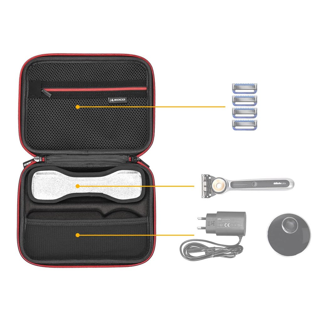 RLSOCO Carrying Case Compatible With Gillette Heated Razor for Men - Black (Case Only)