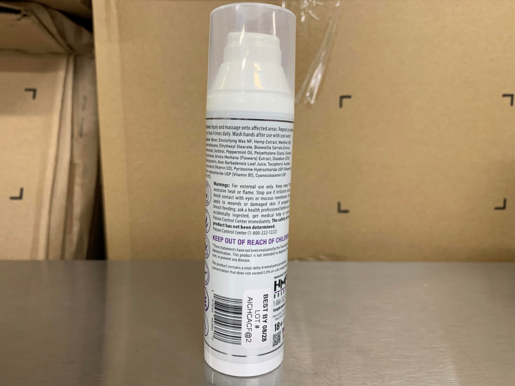 HMP BRANDS Neuropathy Cream Nerve Hemp Cream 2000mg Maximum Strength for Feet, Hands, Legs, Toes, Back with Natural Arnica, Vitamin D3 B1 B6 B12, Menthol, Made in USA, 2.1oz