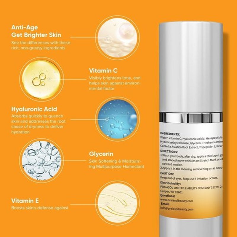Super Vitamin C Serum for Women Over 70:Glow-Activating Maker Advanced Anti-Aging Formula, Wrinkle Cream for Face, Anti Aging Cream, Hydrates, Softens, Lifts and Firms Super Vitamin C Serum