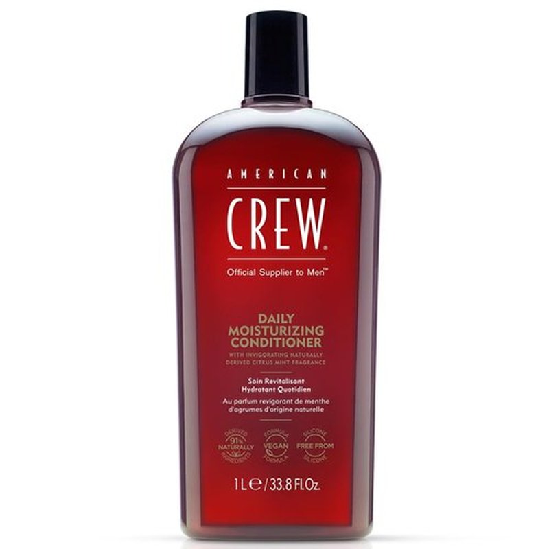 American Crew Conditioner - Daily Moisturizer for Men | Naturally Derived Vegan Formula, 33.8 Fl Oz