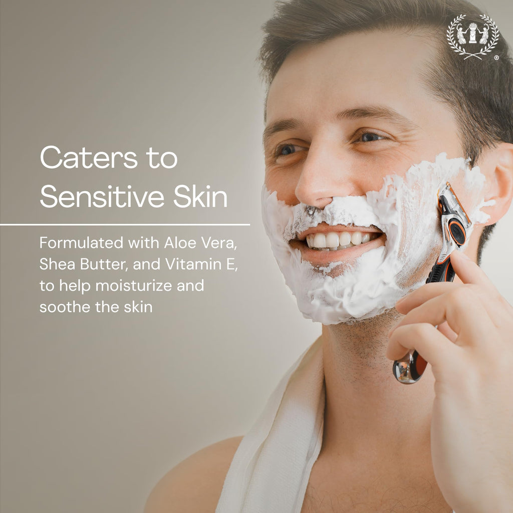 Muse Apothecary Foaming Shave Ritual - Natural Shaving Cream Sensitive Skin - Womens Shaving Cream Mens Shave Cream - Protective Formula Aloe Vera + Shea Butter + Vitamin E - 11.5oz