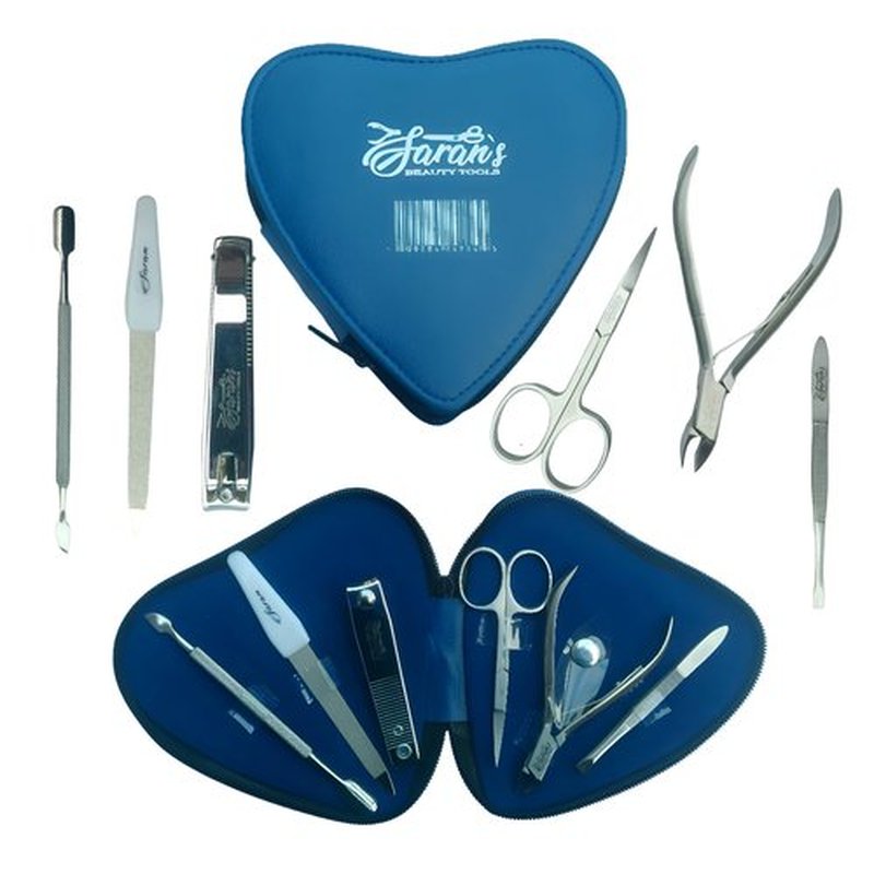 Professional 6-Piece Manicure Instruments Kit – Made with German Quality heavy-duty stainless steel, and rust-free. Grooming gift set for Men & Women