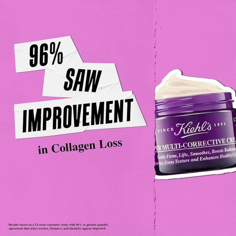 Kiehl's Super Multi-Corrective Cream - Anti-Aging Face & Neck Cream, Evens Skin Tone, Lightweight, Paraben-Free
