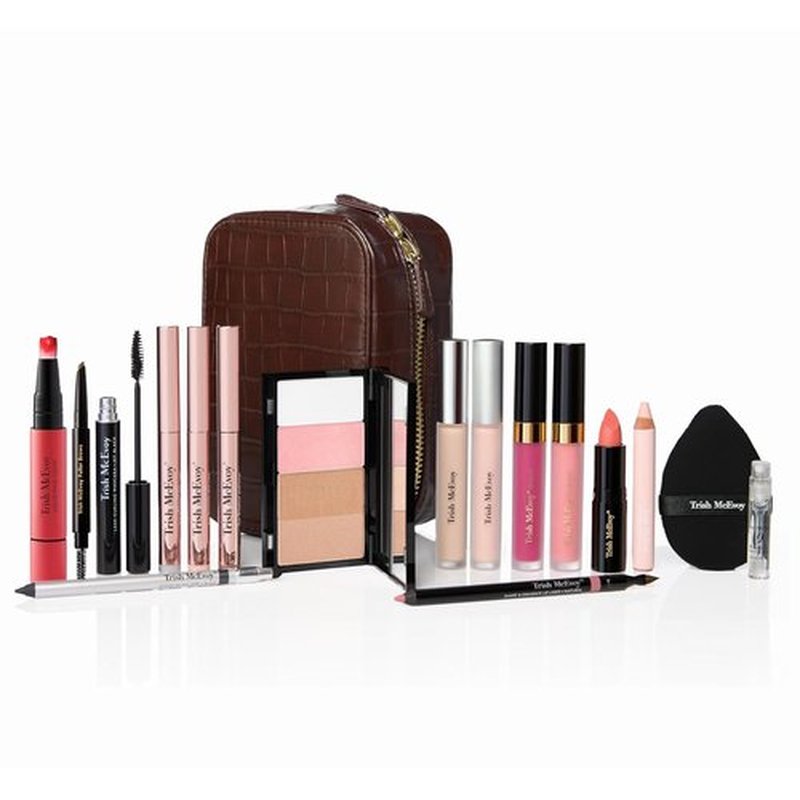 Trish McEvoy Gorgeous Makeup Planner - 16-Piece Cocoa Collection for Effortless Beauty