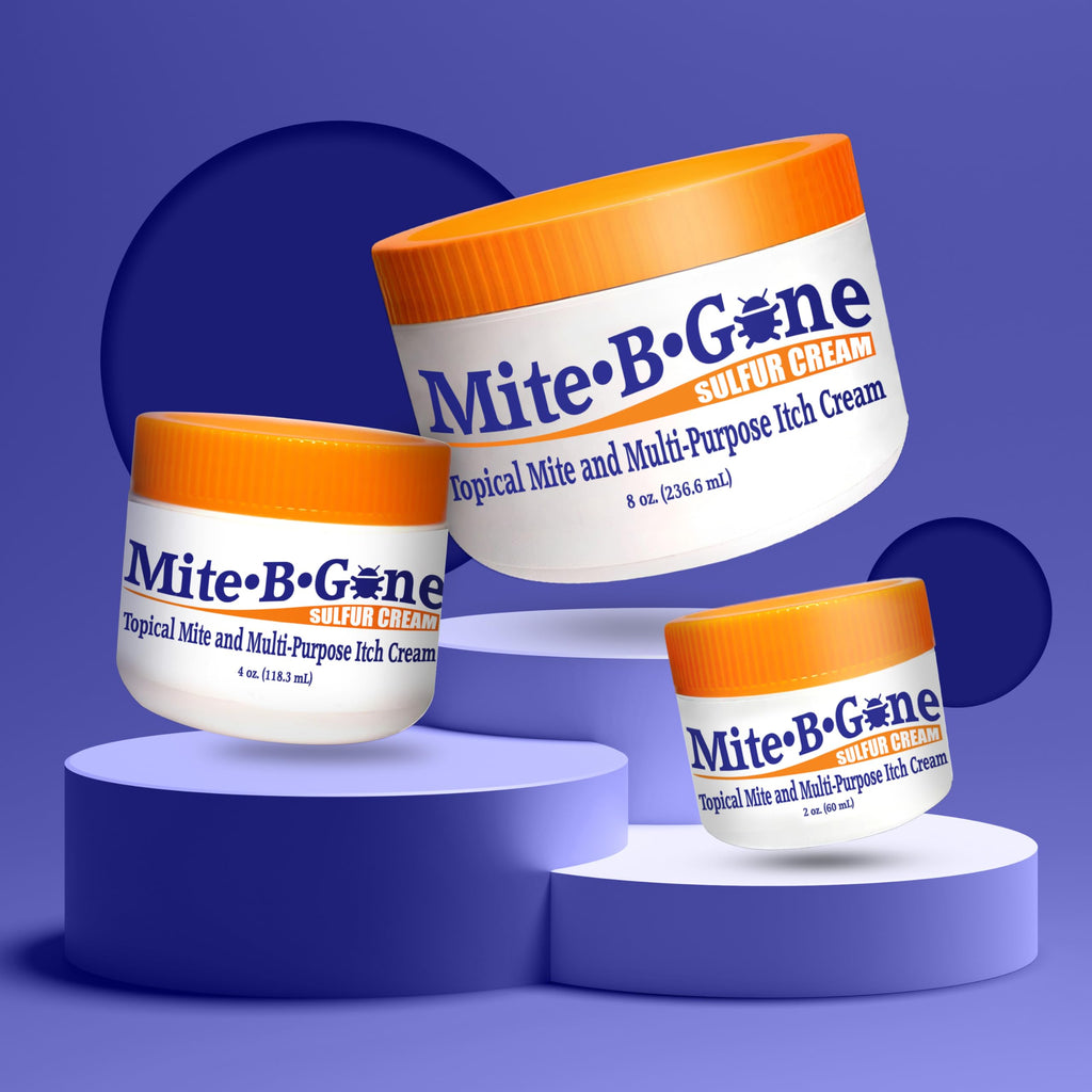 Human Mite Treatment Cream 8oz | Max-Strength 10x Sulfur Cream for Skin Mites, Bites, & Itching | Child & Adult Safe | Fast Relief for All Skin Types by Mite-Be-Gone