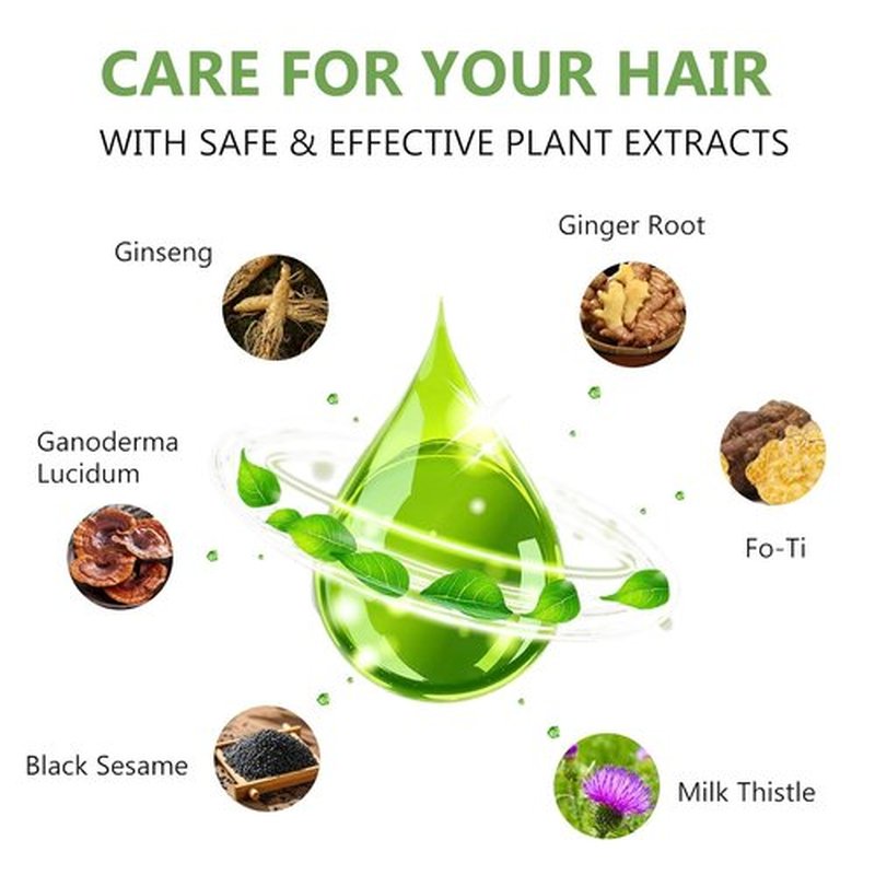HIS&HERCHOICE Light Brown Hair Dye Shampoo - 3-in-1 Gray Coverage, Ammonia & Paraben Free, Herbal Formula