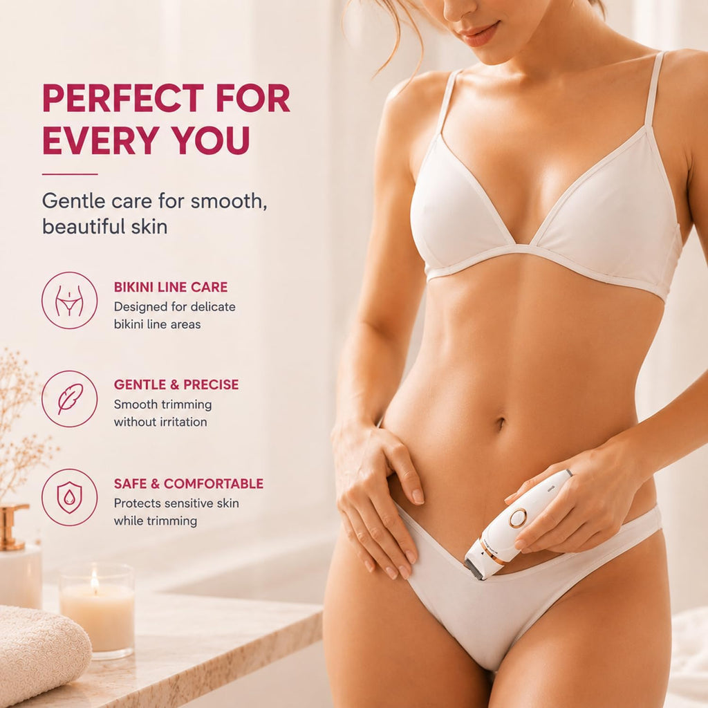 7-in-1 Electric Razors for Women,Bikini Trimmer for Women, Waterproof & USB Rechargeable with Body Hair Trimmer,Eyebrow Trimmer, Nose Hair Clipper,Callus Remover &Facial Cleansing Brush,Gifts for Lady