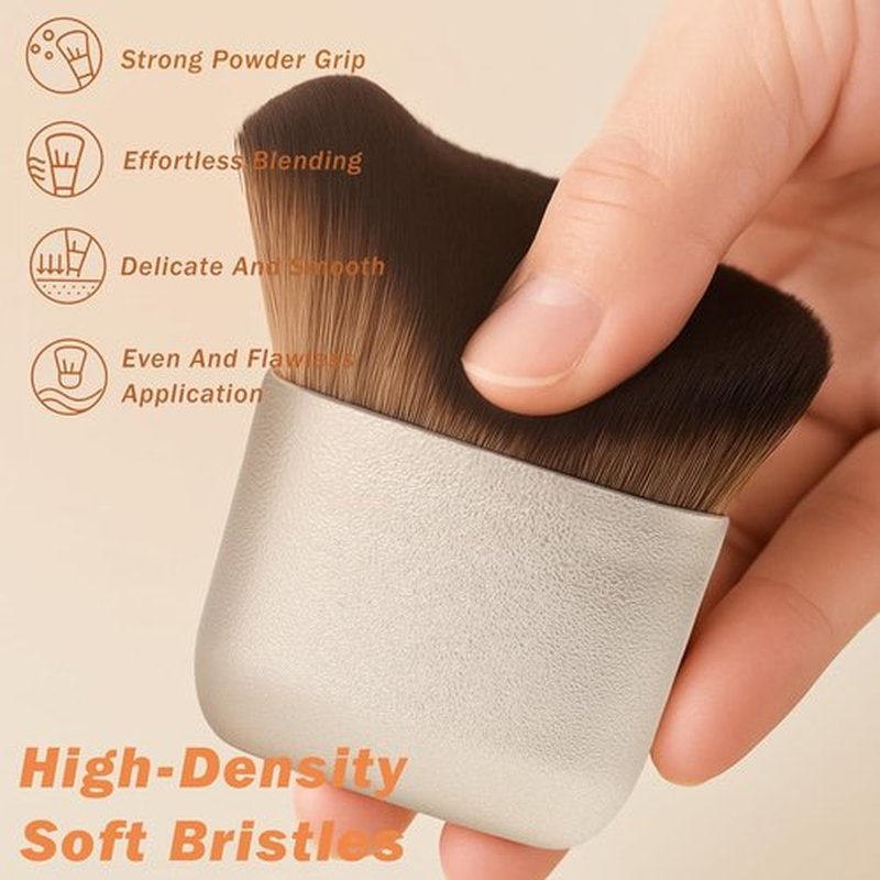 Kabuki Self Tanner Brush - Flawless Full Body & Face Makeup Applicator for Tanning, Bronzer & Lotion