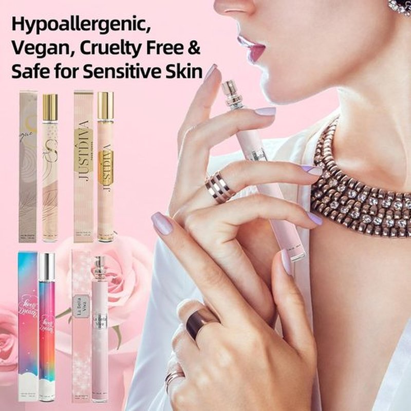 Skiennix 4-Pack Women's Perfumes - Travel Size Natural Fragrances | Perfect Mother's Day Gifts