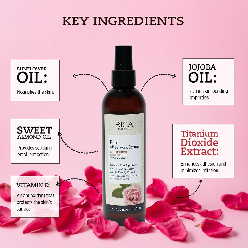 Rica After Wax Lotion - Rose - 250ml