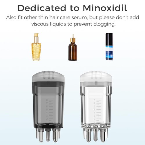 Minoxidil Applicator,2 PCS Easy Fast Apply Exactly Effective Massage Mini Scalp Applicator Comb Dedicated to Minoxidil Hair Growth Serum,Root Comb Applicator Bottle Minoxidil Applicator Brush Tool