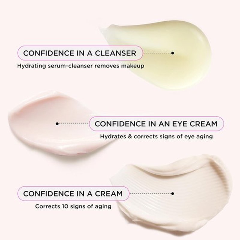 IT Cosmetics Unwrap Healthy Hydration Anti-Aging Skincare Set | 3-Pc Holiday Gift Set for Her - Includes Confidence in a Cream Moisturizer, Gentle Cleanser & Smoothing Eye Cream