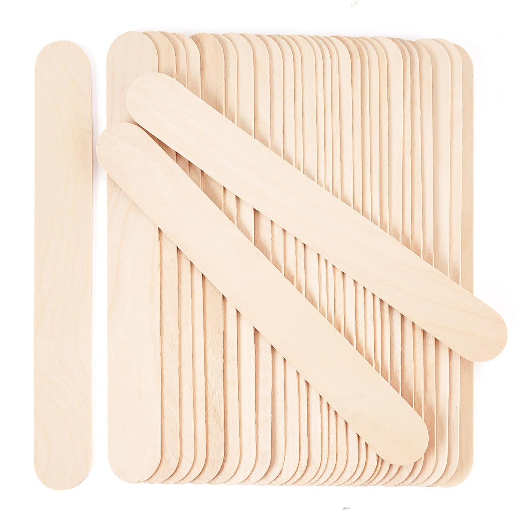 60 PCS Jumbo Popsicle Sticks,8 Inch Natural Wooden Craft Sticks