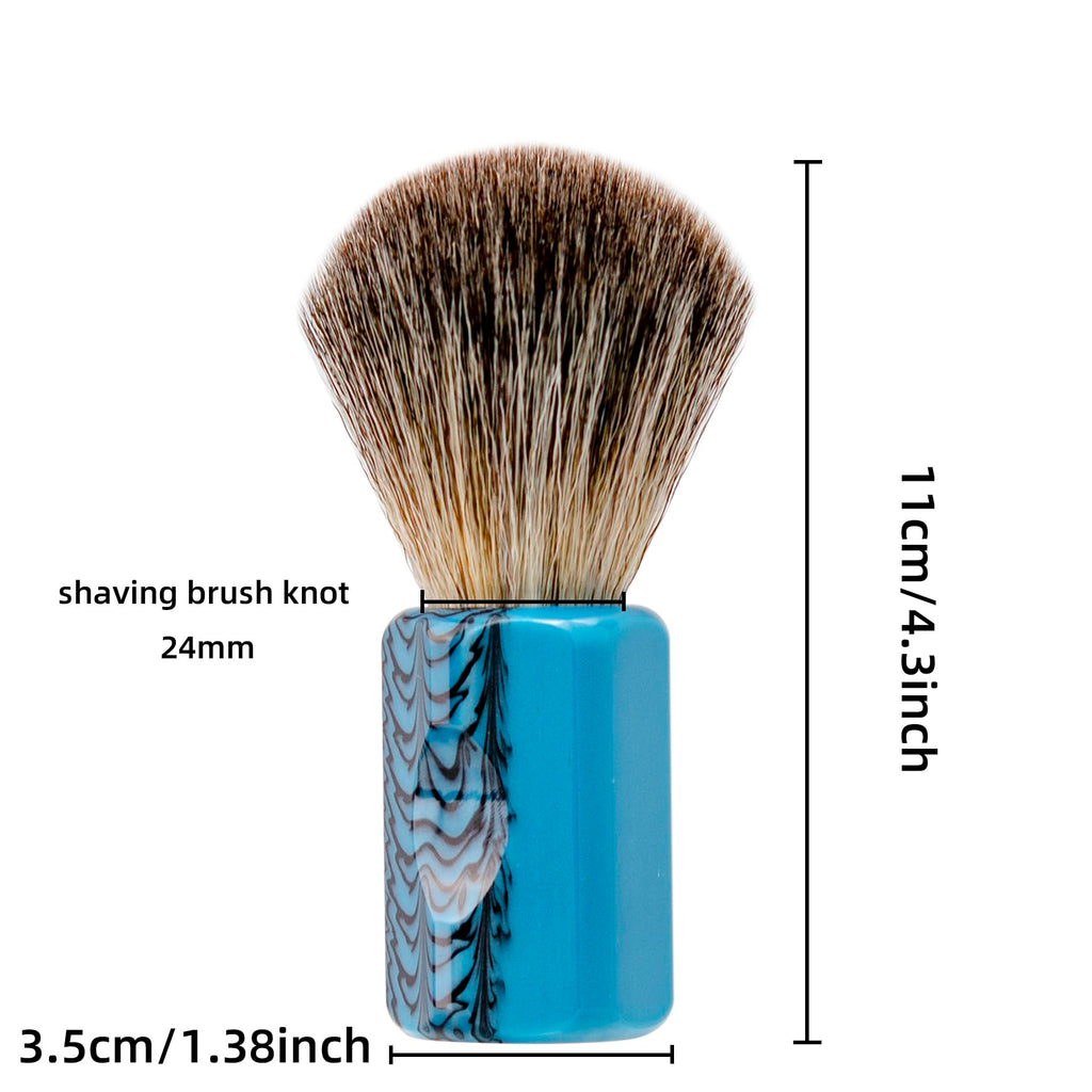 Grandslam Shaving Brush with Synthetic Hair, Cruelty-Free Shaving Cream Brush for Men, 100% Solid Resin Handle, Gently Exfoliates The Skin, 24mm Knot