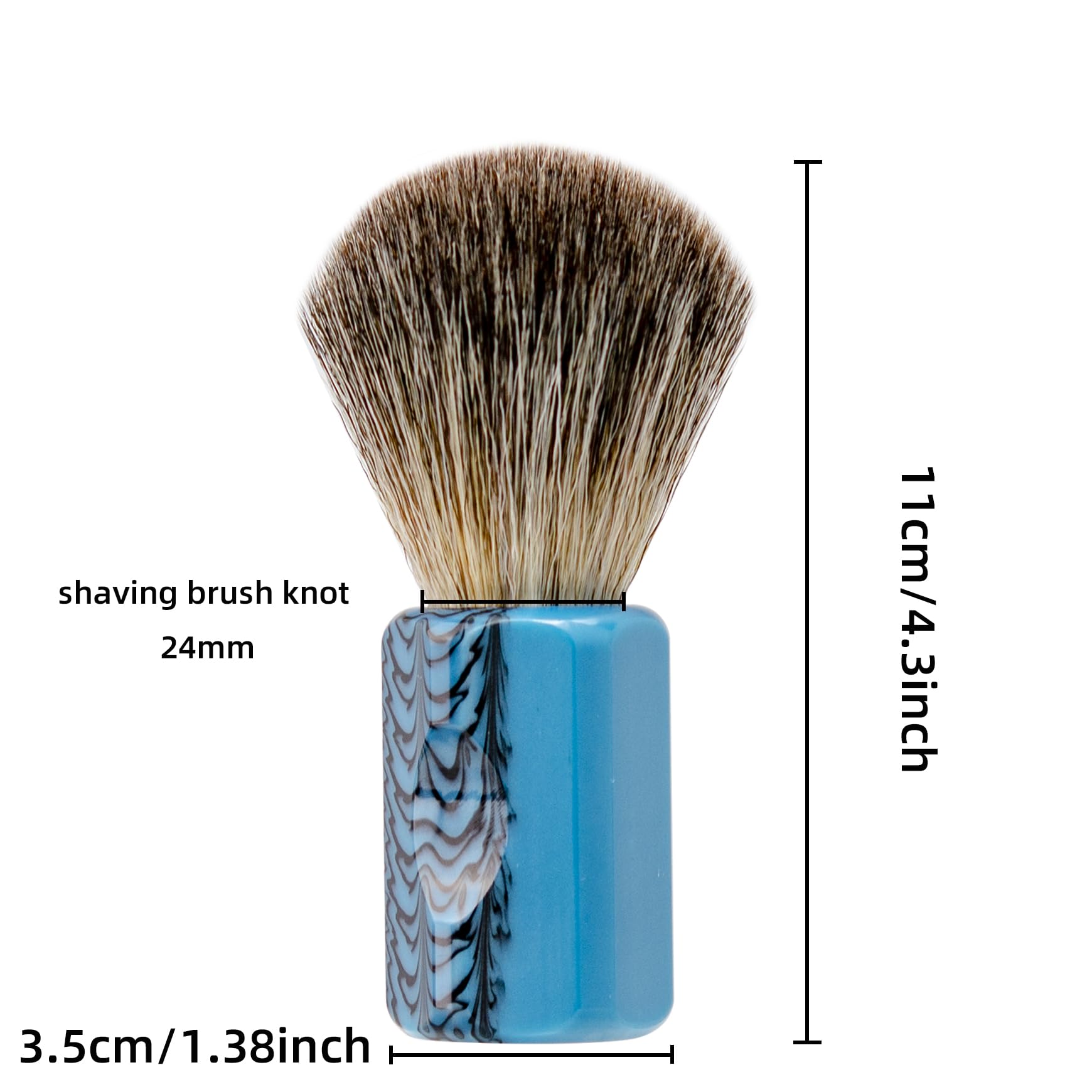 Grandslam Shaving Brush with Synthetic Hair, Cruelty-Free Shaving Cream Brush for Men, 100% Solid Resin Handle, Gently Exfoliates The Skin, 24mm Knot