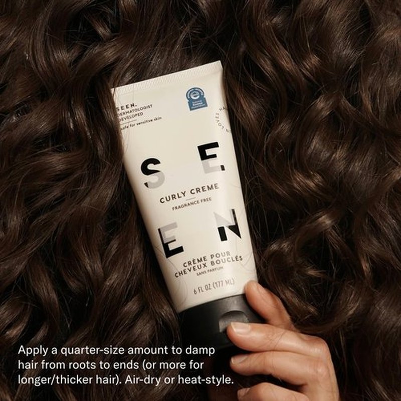 SEEN Curly On The Go Kit - Fragrance-Free Curl-Defining Hair Bundle for Sensitive Skin | Anti-Frizz & Heat Protectant