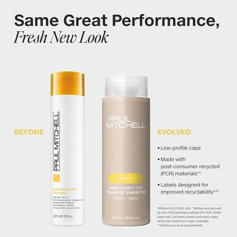 Paul Mitchell Baby Don’t Cry Shampoo - Tear-Free Formula for Gentle Cleansing & Softening Hair