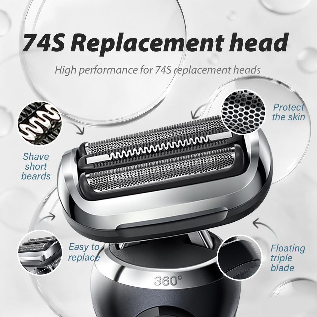 74S Replacement Shaver heads Compatible with Series 7,suitable for 7120s, 7125s, 7127cs, 7171cc, 7175cc, 7185cc and 7189cc.