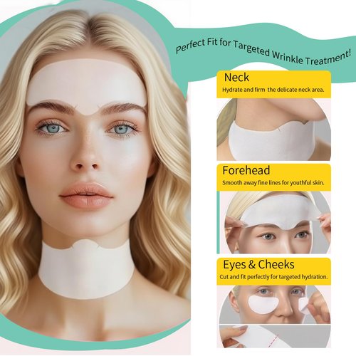 Forehead Wrinkle Patches: Anti Wrinkle Patches-Repair Winkle Remover and Treatment with Aloe Collagen and Niacinamic Acid 10pcs,Smooths out Forehead Wrinkles