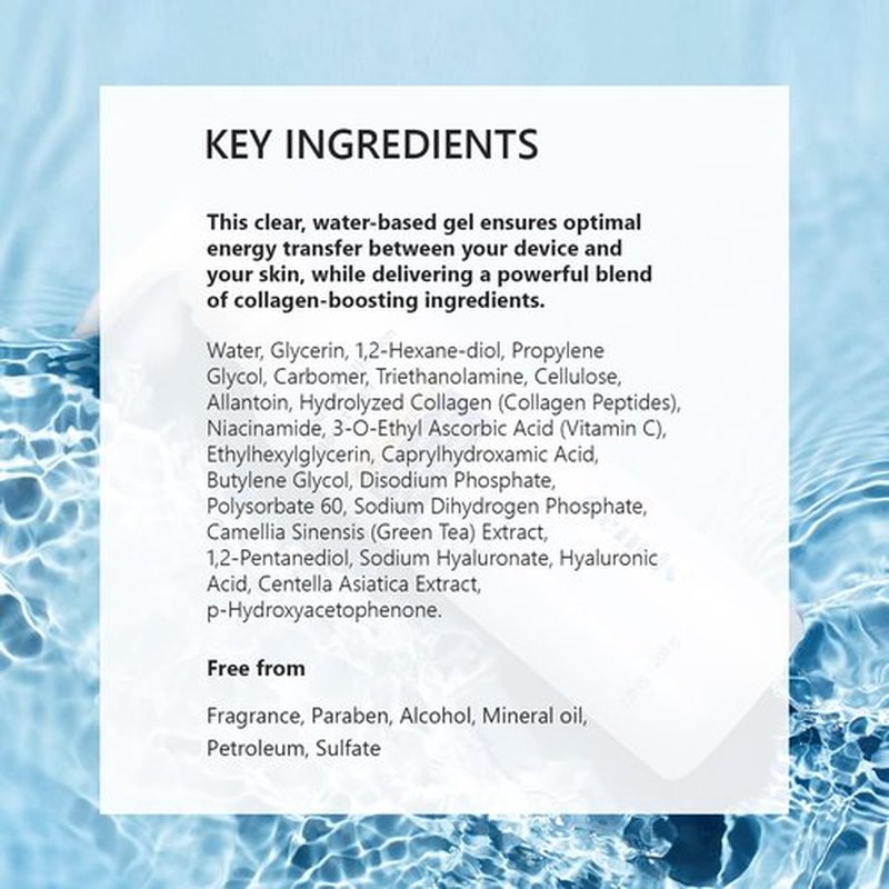 Oeneis Hydro-Collagen Boost Gel, Conductive Gel with Hydrolyzed Collagen, Niacinamide & Hyaluronic Acid, for Microcurrent & Radio Frequency Facial Treatments, Fragrance-Free, Paraben-Free, 7.05 oz