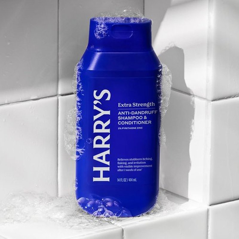 Harry's Extra-Strength Anti-Dandruff 2-in-1 Shampoo & Conditioner - 3 Pack, 14 fl oz with 2% Pyrithione Zinc