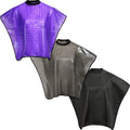 JenPen 3 Pcs Shampoo Cape Hair Color Cape for Salons Clients Makeup Hair Dye, 3 Colors(Black,Gray,Purple,Classic)
