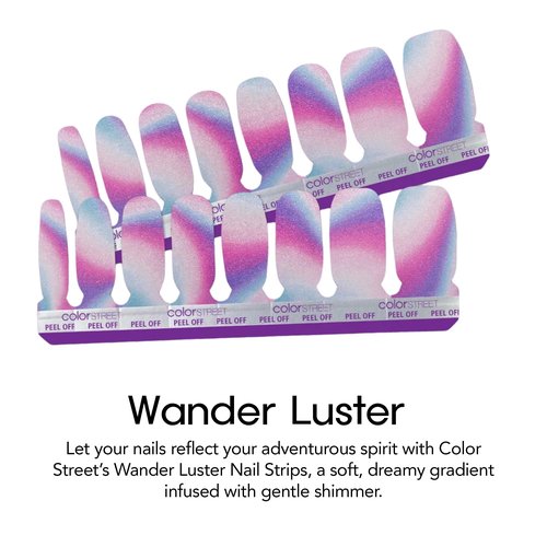 Color Street Wander Luster Shimmer Design Nail Strips