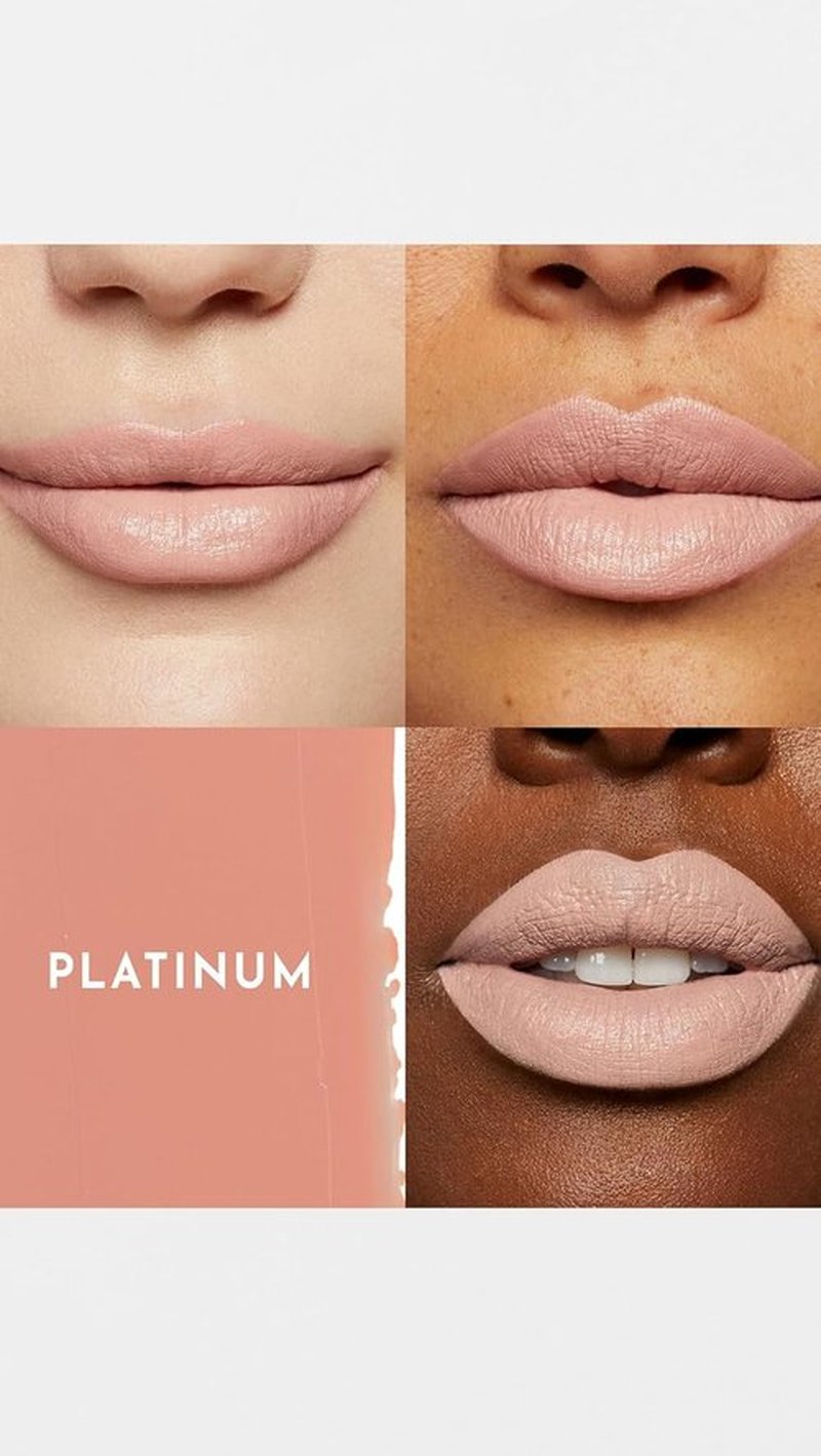 Lawless Forget The Filler Lip Plumping Satin Cream Lipstick - Platinum, 0.1 Ounce | Smooths Lines