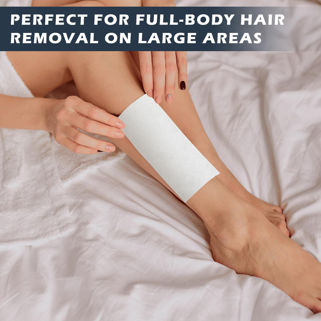 Tudomro 4000 Pcs Large Wax Strips Bulk for Hair Removal 8 x 3 Inch Non Woven Waxing Strips Body Epilating Wax Paper for Women Men Arms Legs Armpit Chest Back Bikini Hair Removal