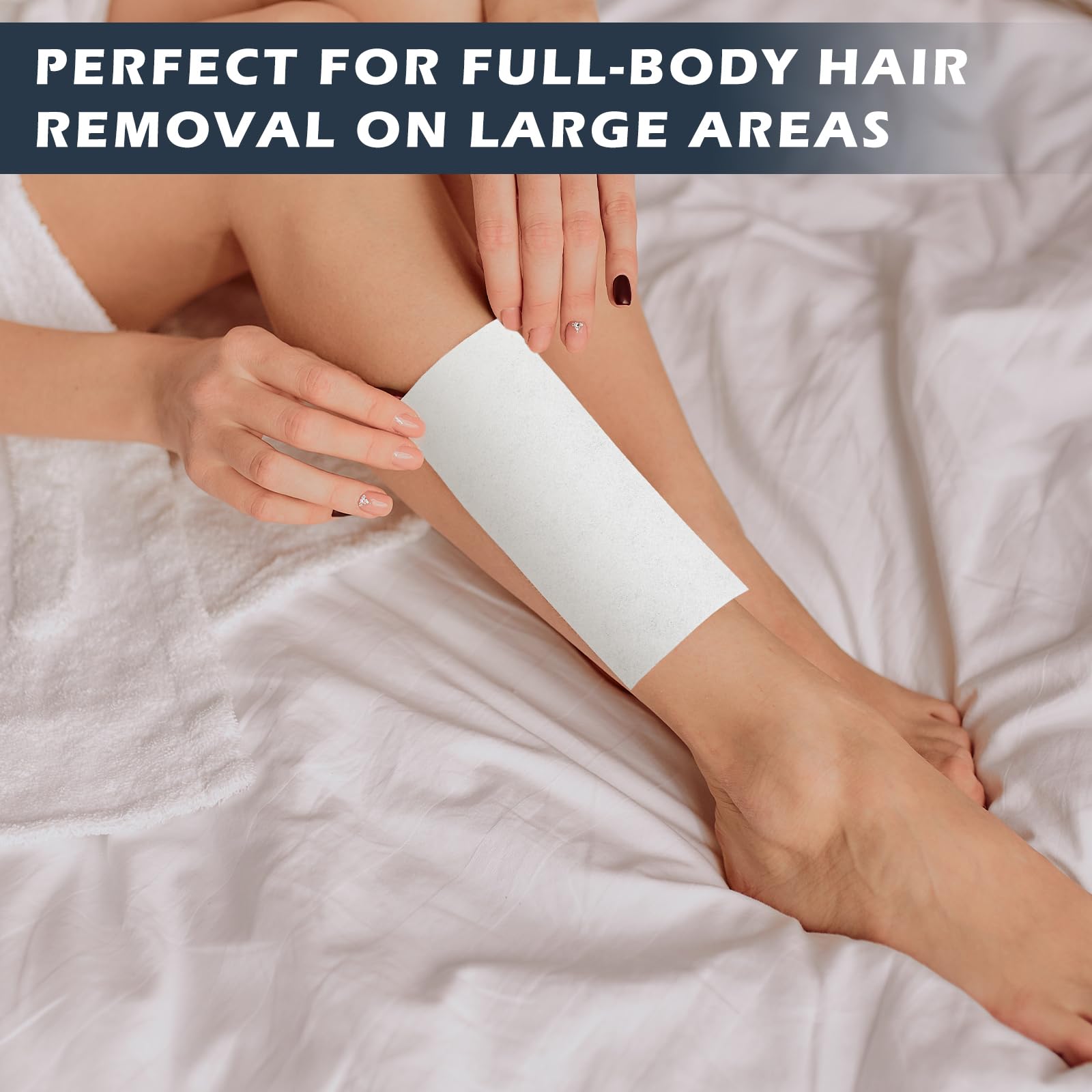 Tudomro 4000 Pcs Large Wax Strips Bulk for Hair Removal 8 x 3 Inch Non Woven Waxing Strips Body Epilating Wax Paper for Women Men Arms Legs Armpit Chest Back Bikini Hair Removal
