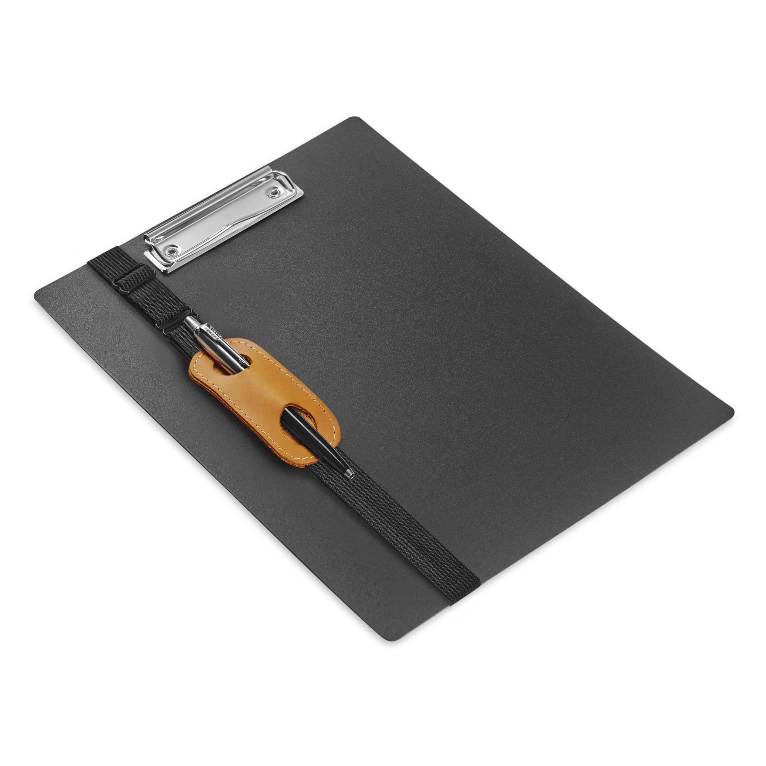 Small Leather Adjustable Pen Holder for Journals, Notebooks, Planners, Books, Pencil Sleeve Case Pouch, Elastic Pen Holder for Notebook, Soft Fountain Pen Case (Vintage Brown)