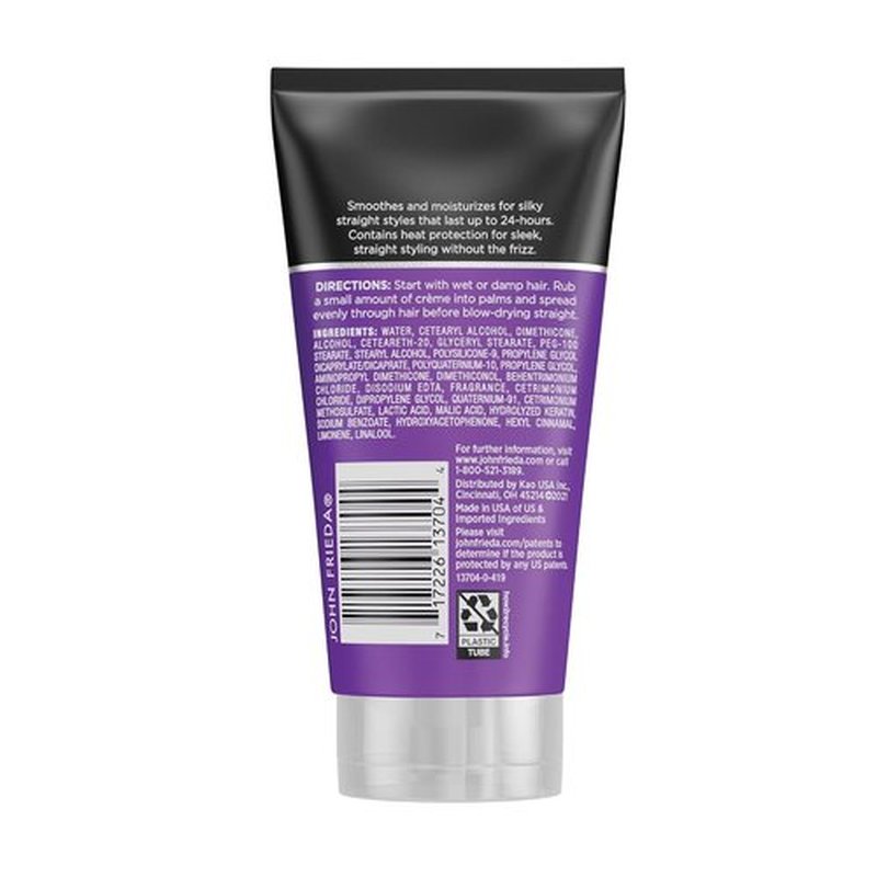 John Frieda Frizz Ease Styling Crème - Straightens Frizzy Hair with Milk Protein & Almond Oil, 5 Oz