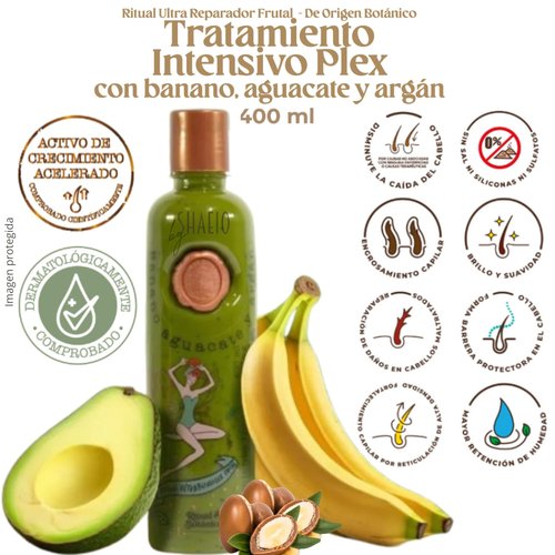 RITUAL BOTANICO KIT 3 Crecimiento Acelerado Ultra Reparador S.O.S de Origen Botánico: Shampoo de Romero, Mascarilla para el Cabello Bomba Capilar, Acondicionador Intensivo PLEX (+ OBSEQUIO TRENDY)