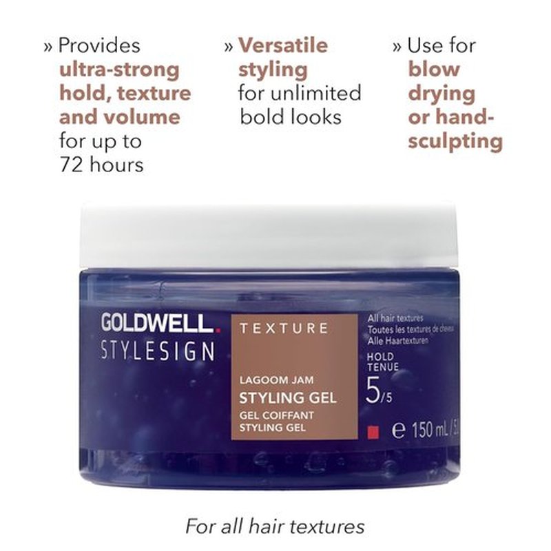Goldwell StyleSign Lagoom Jam - Professional Styling Gel for Strong Hold & Shine | 5.1 oz