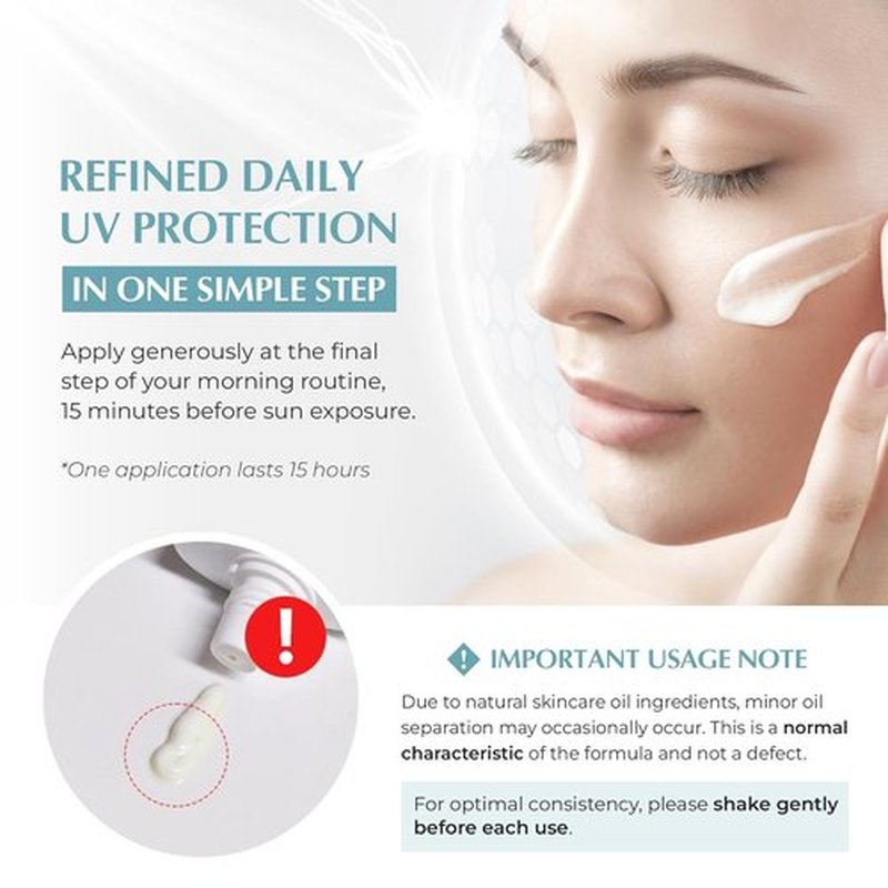 JEU'DEMEURE Anti-Aging SPF 50 Face Sunscreen Lotion - Lightweight, Non-Sticky Formula for Sensitive Skin, 1.69 fl oz