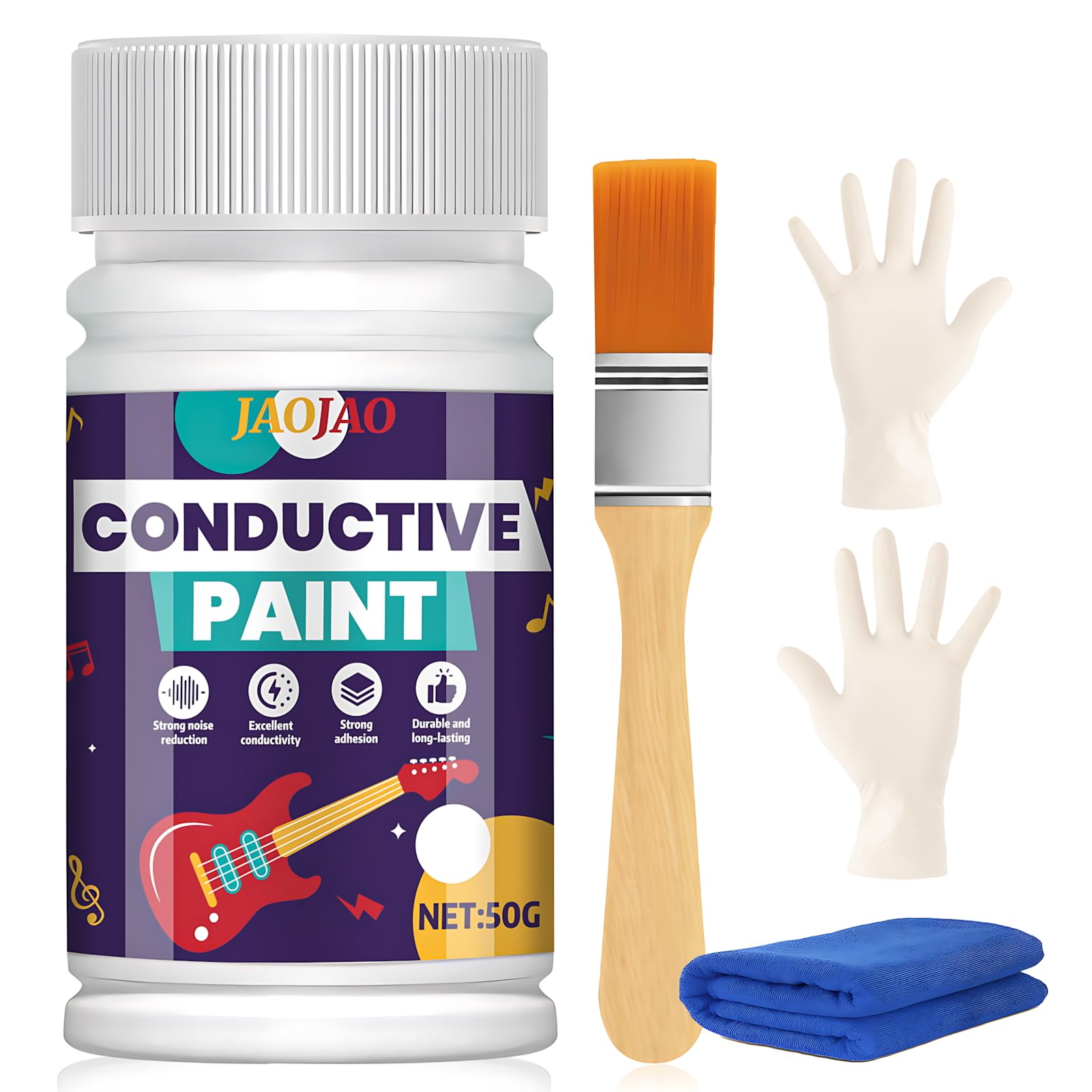 JAOJAO Conductive Paint, Guitar Shielding Paint, for Cavity Shielding, 50g