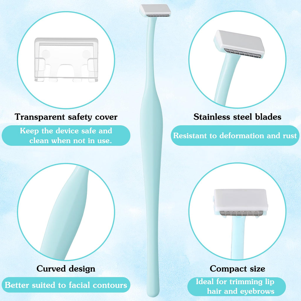 12 PCS Mini Eyebrow Razor, Eyebrow Razor Men Facial Razors for Women & Men with Protective Cover Facial Hair Removal Eye Brow Razors Eyebrows Trimmer Kit for Face and Eye Brow