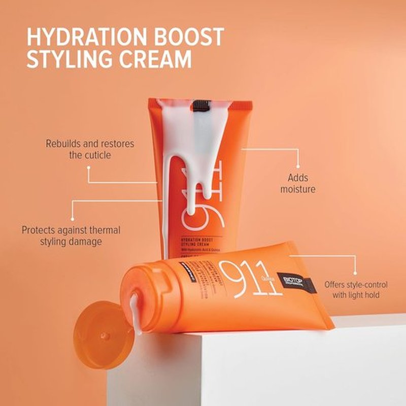 Biotop Professional 911 Quinoa Hydrating Styling Cream - Moisturizing & Smoothing for Frizz Control | 6.08 oz