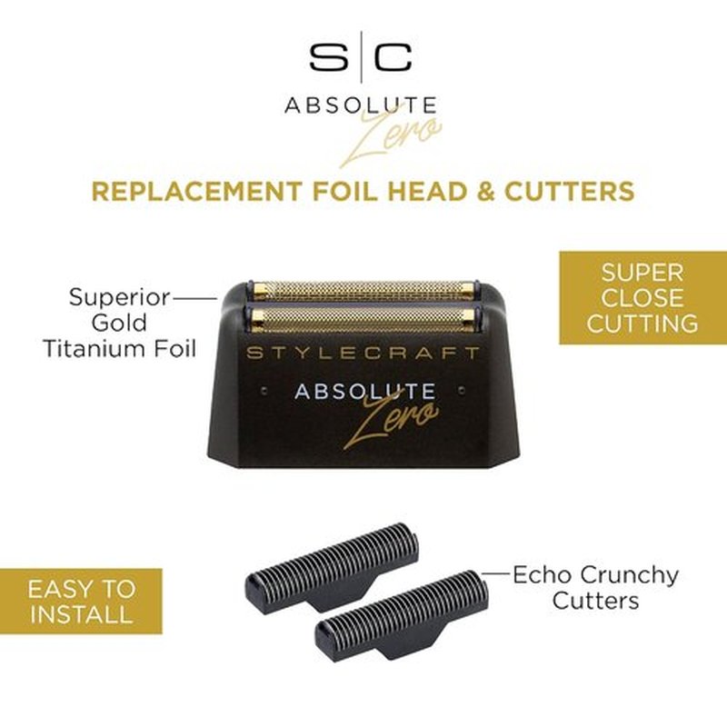 StyleCraft Absolute Zero Foil Shaver - Close, Smooth Shave with Precision Trimmer | USB-C, Cordless & Travel-Friendly