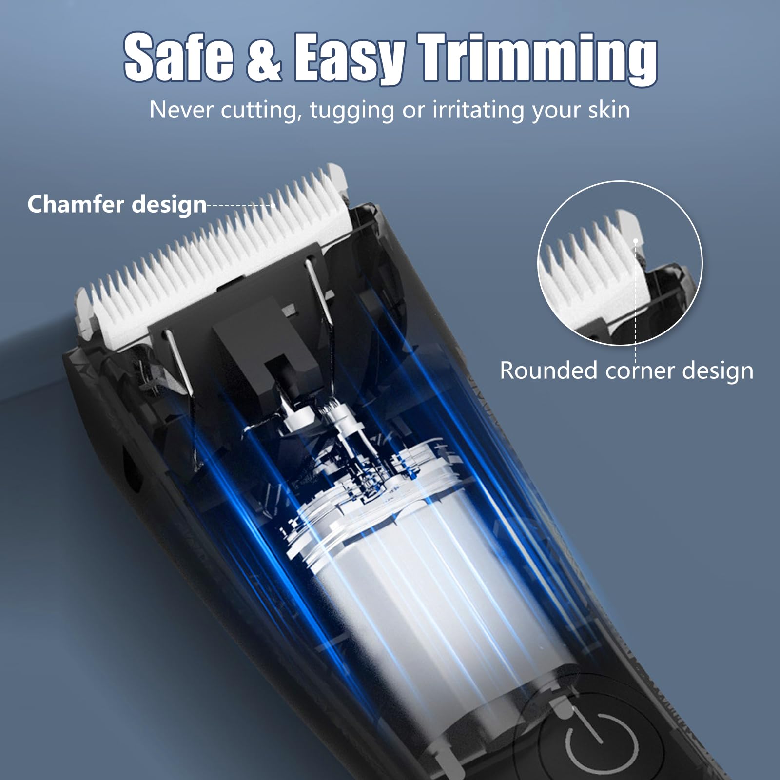 SUNNOW Body Hair Trimmer & Bald Head Shavers for Men, Manscape Ball Pubic Body Groomer Head Electric Shavers Razor Kit for Women/Bikini/Groin Grooming