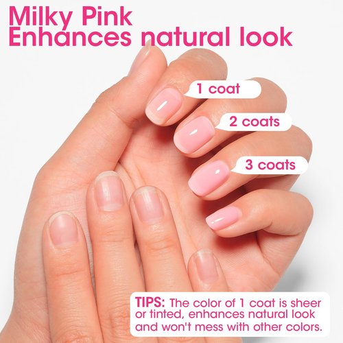 GELLEN PRO BIO Nail Strengthener and Growth, Clear Tinted Pink 5-In-1 One Stop Nail Polish Corrector Treatment | Fortifies, Hardens, Conceals, Smooths, Repairs for Damaged, Dry, Uneven, Yellow Nails