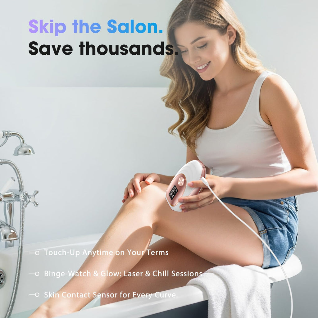 Hair Removal for Women Men, Home Use Body Care Tool with Ice Cooling Function