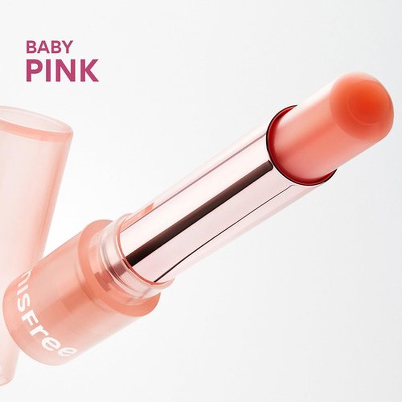 innisfree Dewy Tint Lip Balm with Hyaluronic Acid & Ceramides, Korean Hydrating Tinted Balm, Baby Pink Shade