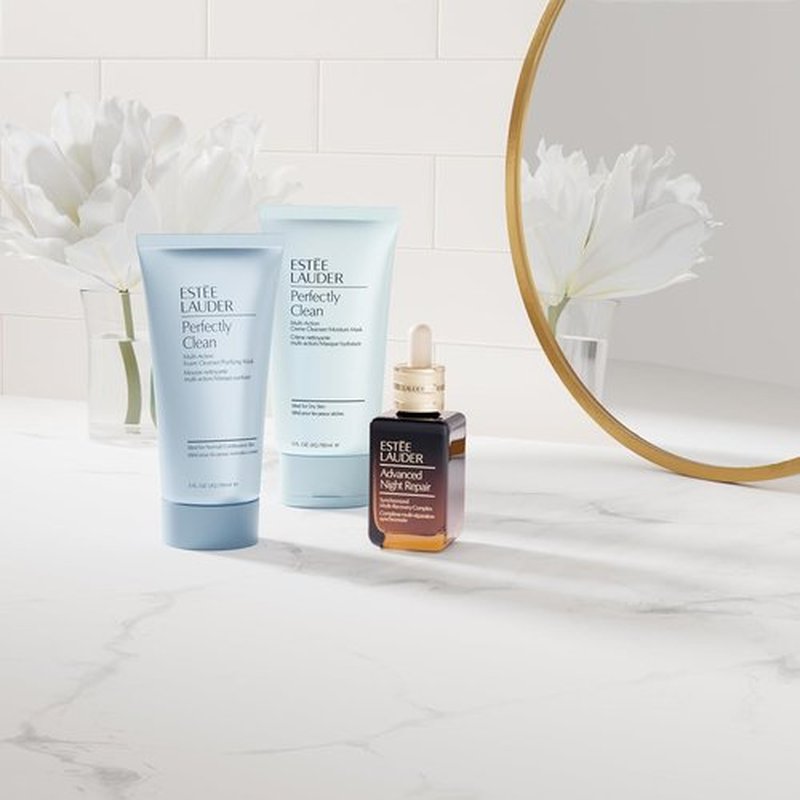 Estée Lauder Perfectly Clean Foaming Face Wash & Purifying Mask - 5.0 fl oz for Radiant Skin