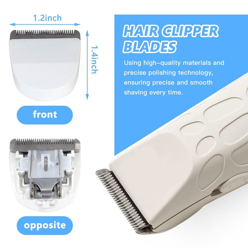 2025 New 2 Pack White Clipper Blade, Snap-On Replacement Blade for Wahl Peanut Clipper 8685, 8655, 8663, 8685-1701