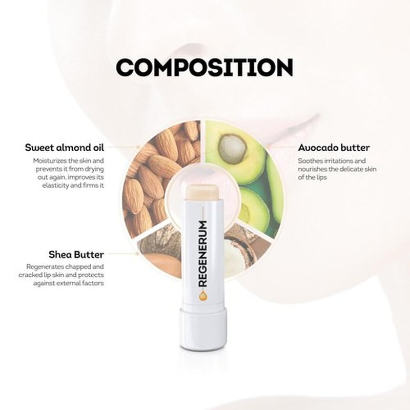 Regenerum - Lip Peeling Treatment - Intensive Moisturization & Nourishment for Chapped Lips - 5g