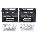 Parker Premium Platinum 1/2 Blades, ** 200 Count **, For Professional Barber Razors, Shavette Razors and Disposable Blade Straight Razors that accept Half of a Double Edge Razor Blade