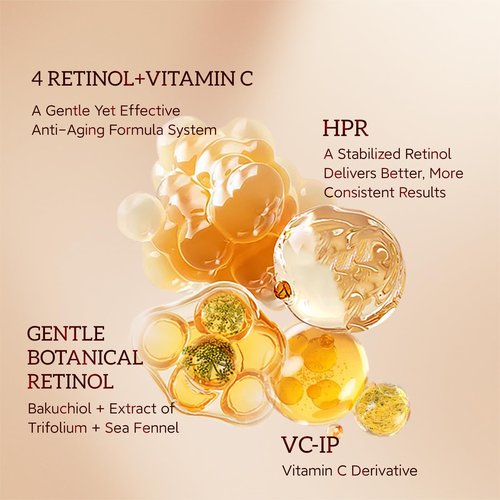 HKH Bakuchiol Retinol Serum For Face: 30 Capsules Anti-Aging Serum Sensitive Skin - SGS Tested Wrinkle Reduction in 4 Weeks - Night Repair Serum With Peptides & Plant-Based Retinol - Travel-Friendly