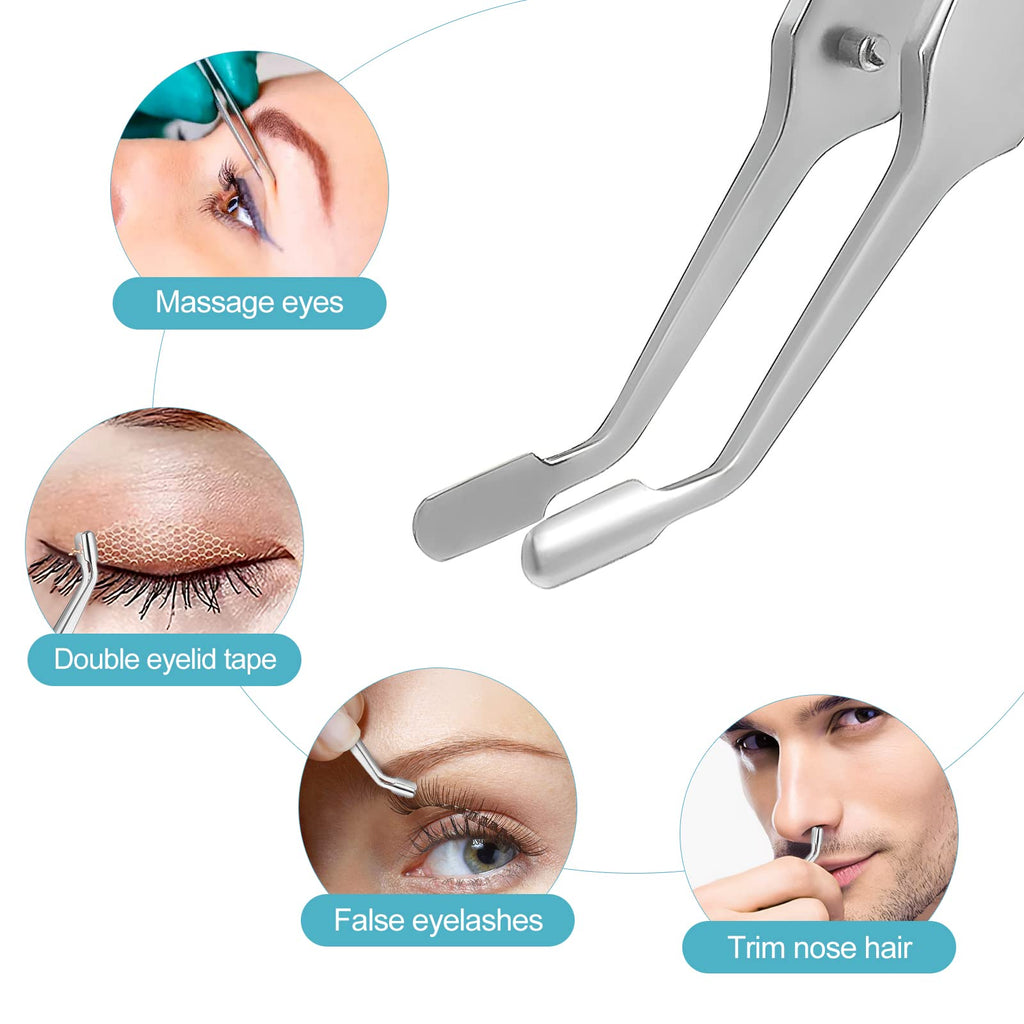 Meibomian Gland Expressor, Stainless Steel Eyelid Massage Tweezers Dry Eye Eyelid Clean Tools Eye Stye Treatment Remover Meibomian Gland